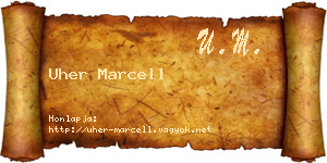 Uher Marcell névjegykártya